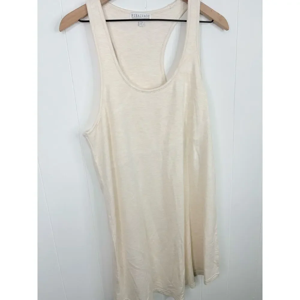 NWT PJ Salvage Essential Jammie Night Dress Large Oatmeal Sleepwear Lounge - Picture 4 of 9